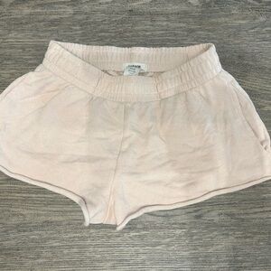 Garage Light Pink Athletic Shorts Elastic Waistband